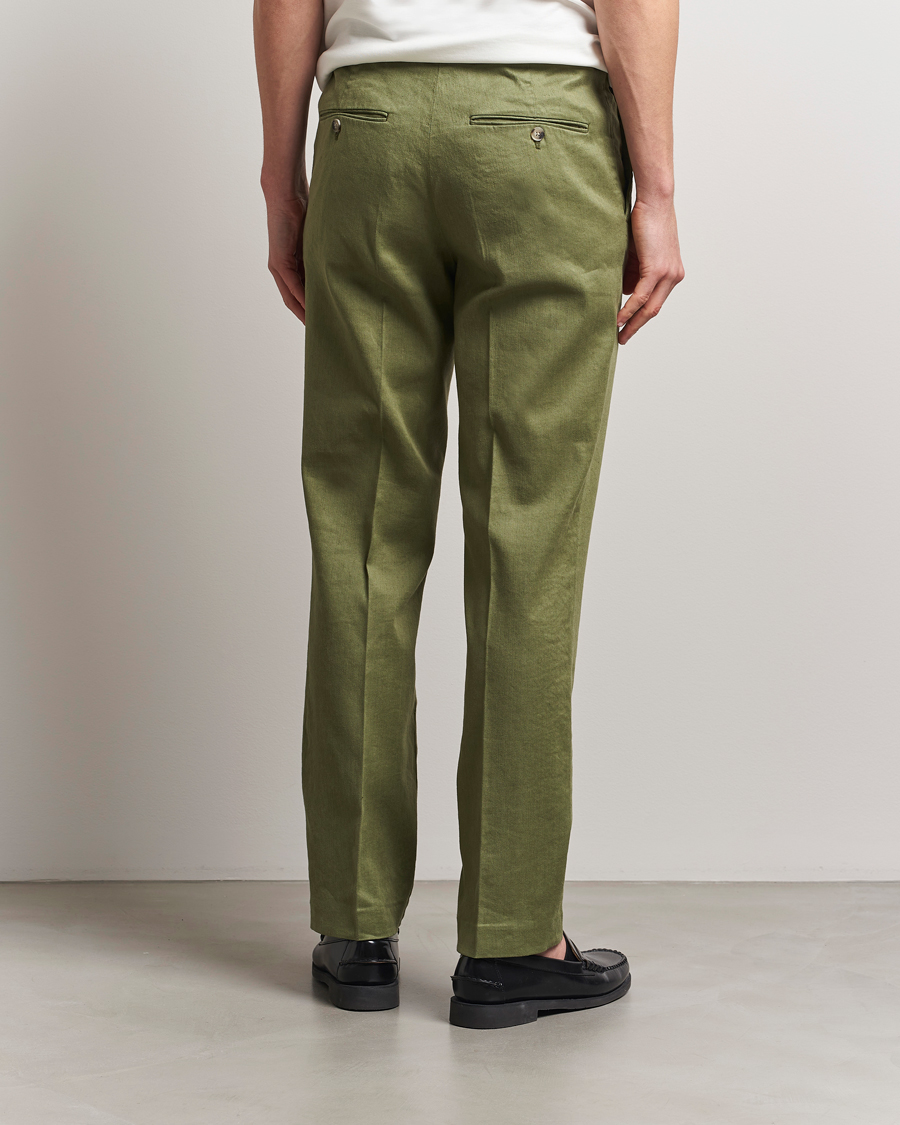 Herre | Bukser | J.Lindeberg | Lois Linen Stretch Pants Olivinie