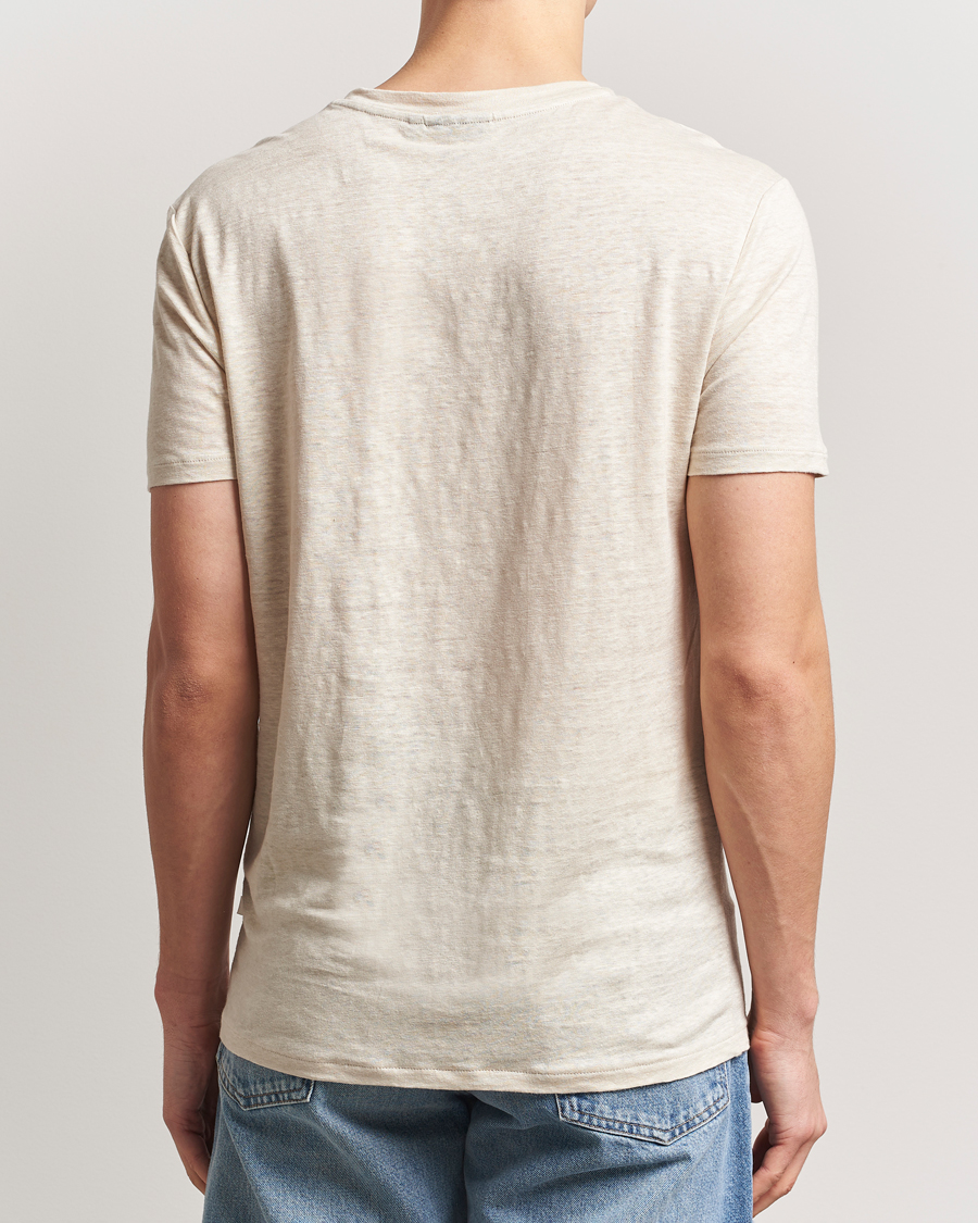 Herre | T-Shirts | J.Lindeberg | Coma Linen T-Shirt Moonbeam