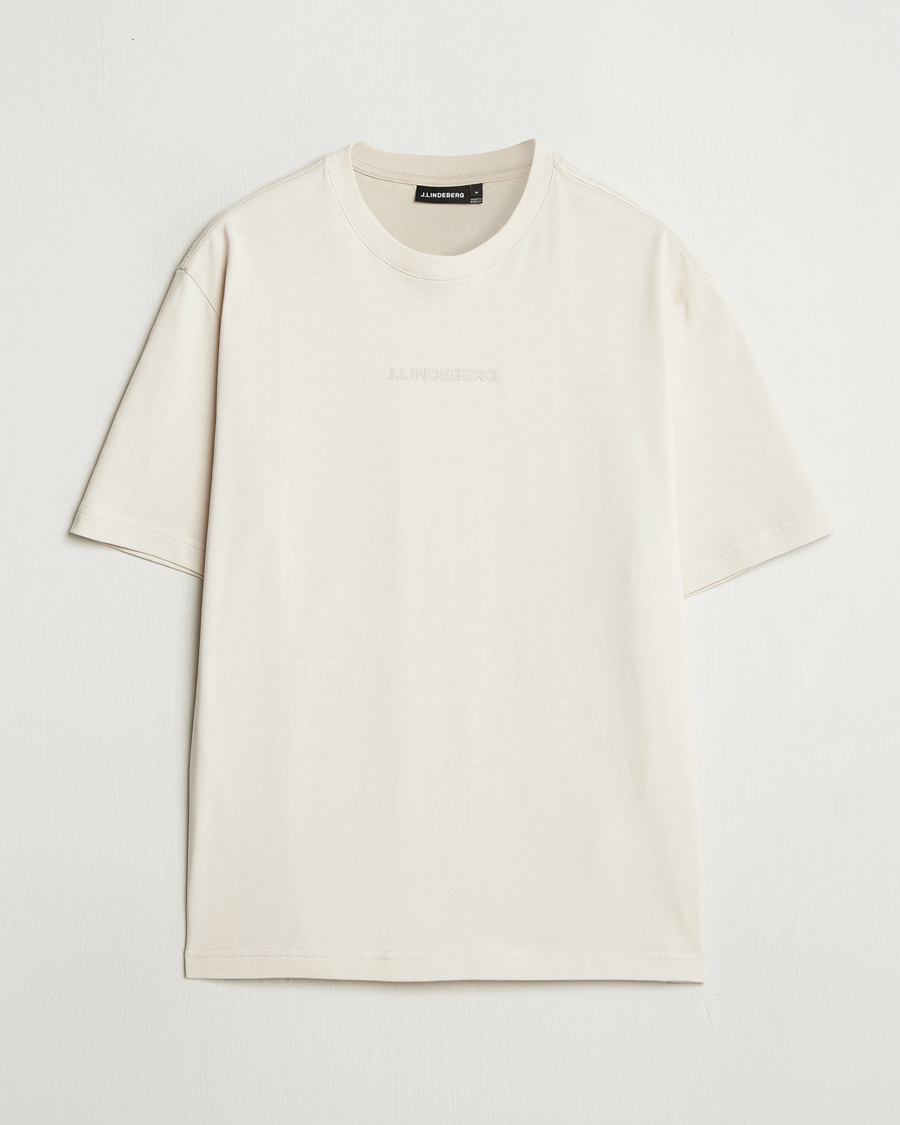 Herre | T-Shirts | J.Lindeberg | Hale Heavy Logo T-Shirt Moonbeam