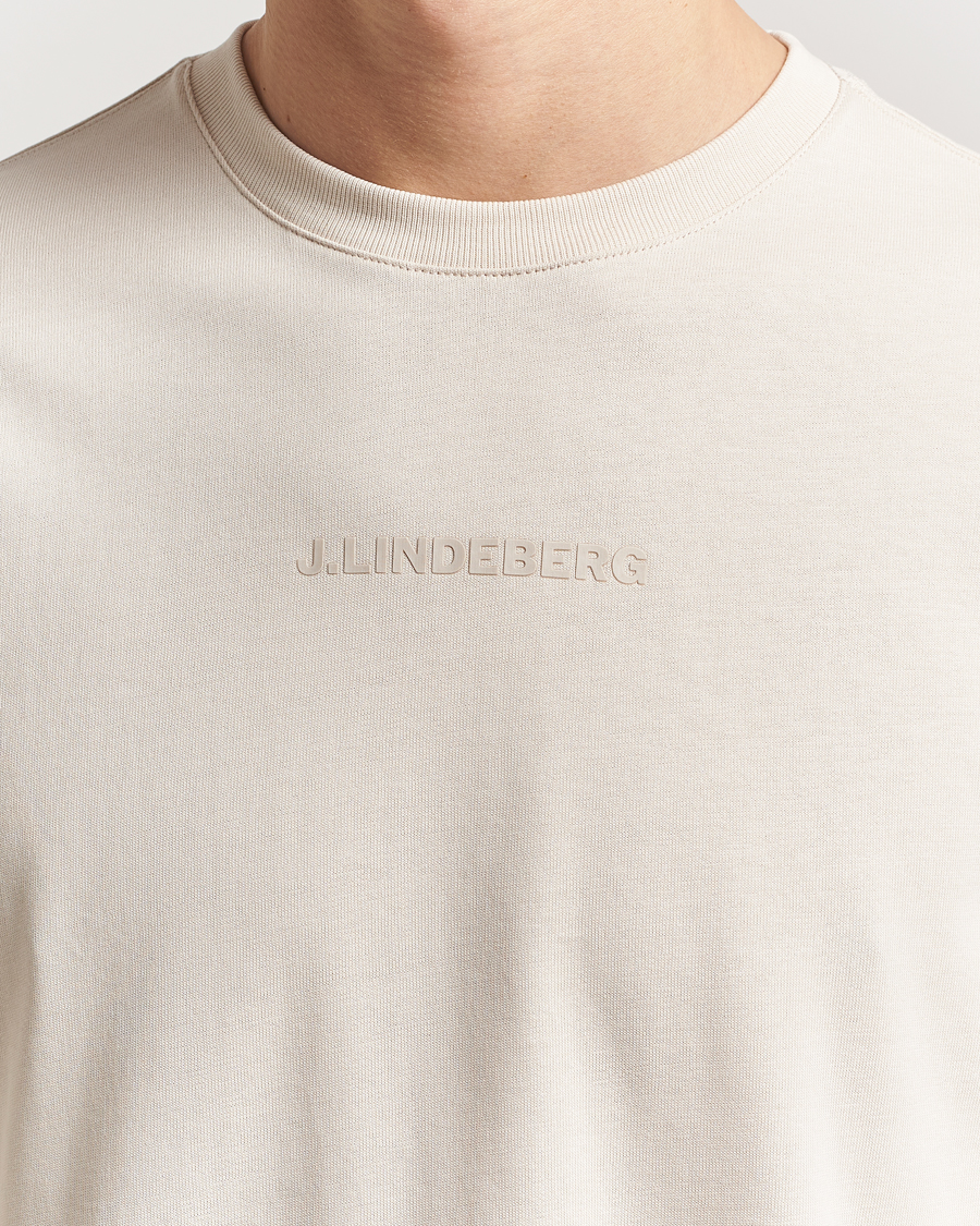 Herre | T-Shirts | J.Lindeberg | Hale Heavy Logo T-Shirt Moonbeam