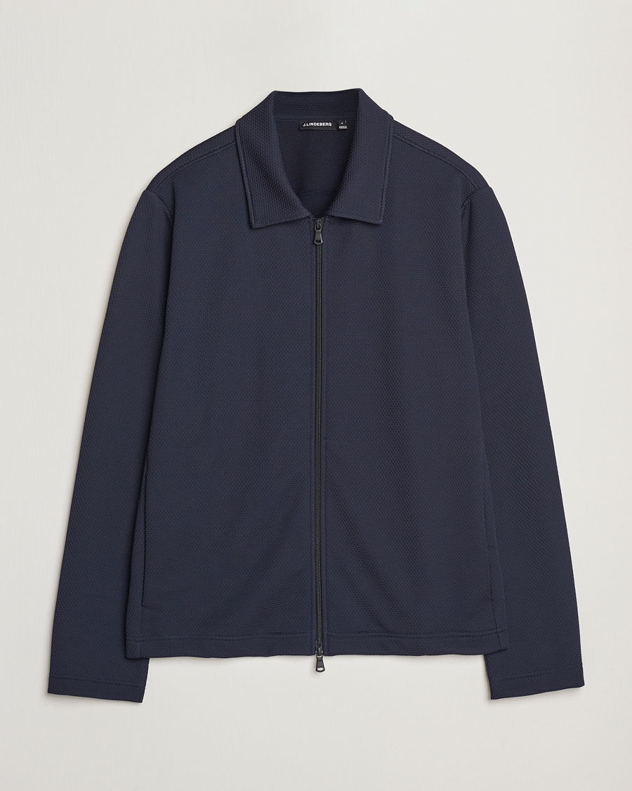 Herre | Gensere | J.Lindeberg | Lansa Jersey Zip Jacket Navy