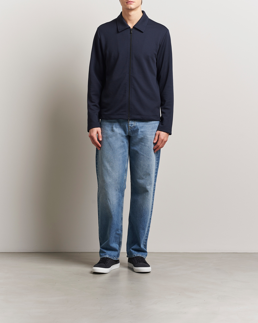 Herre | Gensere | J.Lindeberg | Lansa Jersey Zip Jacket Navy