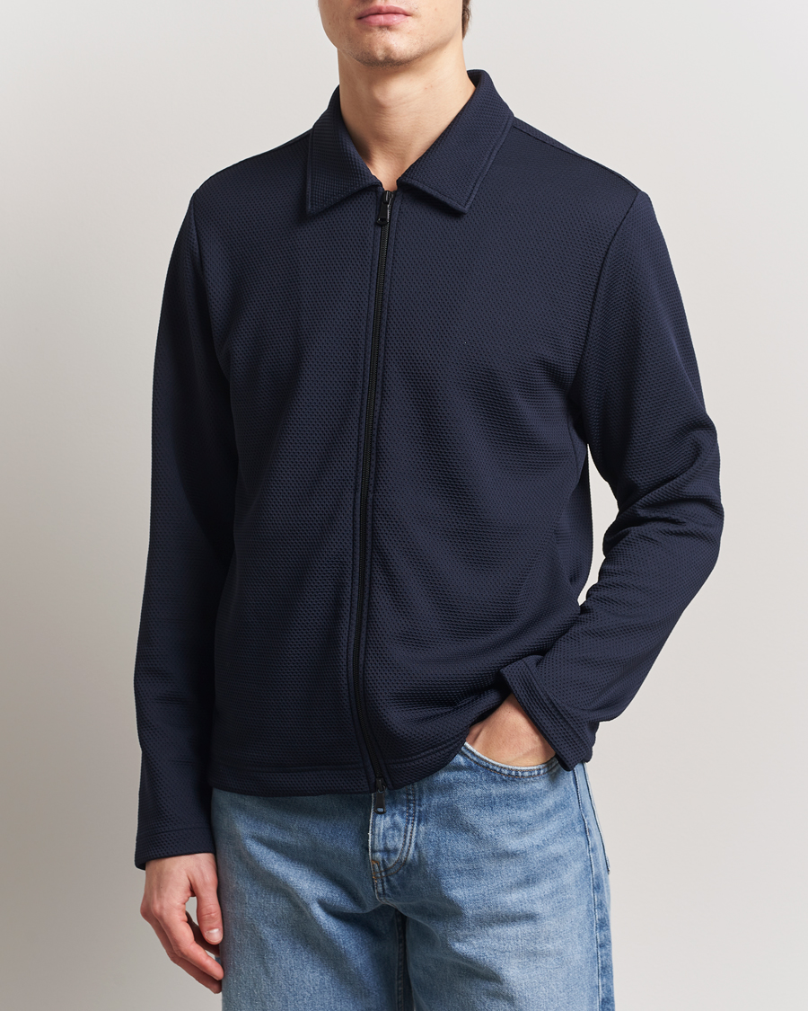 Herre | Gensere | J.Lindeberg | Lansa Jersey Zip Jacket Navy