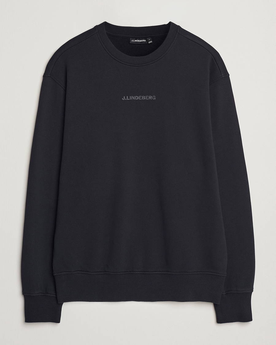 Herre | Gensere | J.Lindeberg | Callan Cotton Crew Neck Black