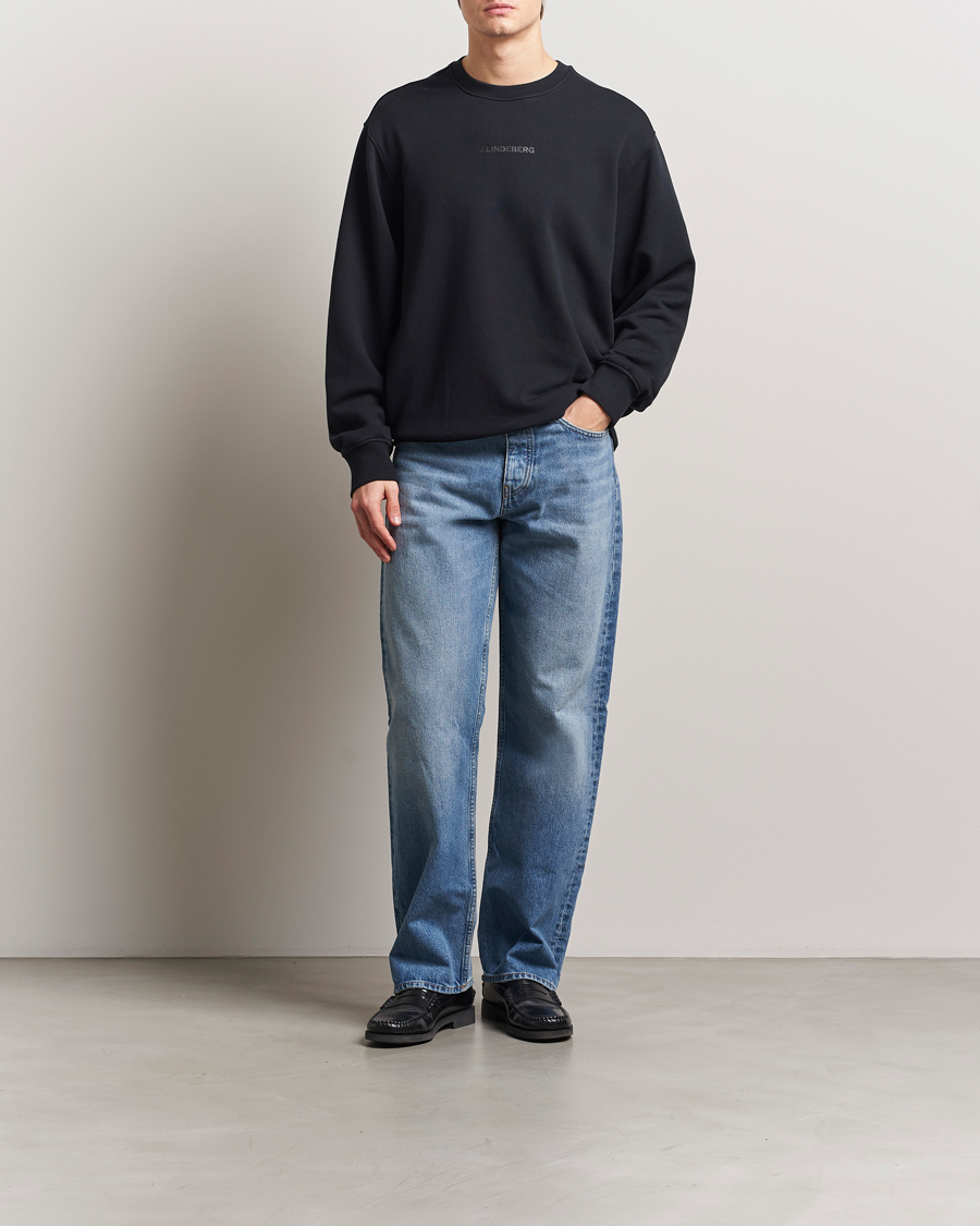 Herre | Gensere | J.Lindeberg | Callan Cotton Crew Neck Black