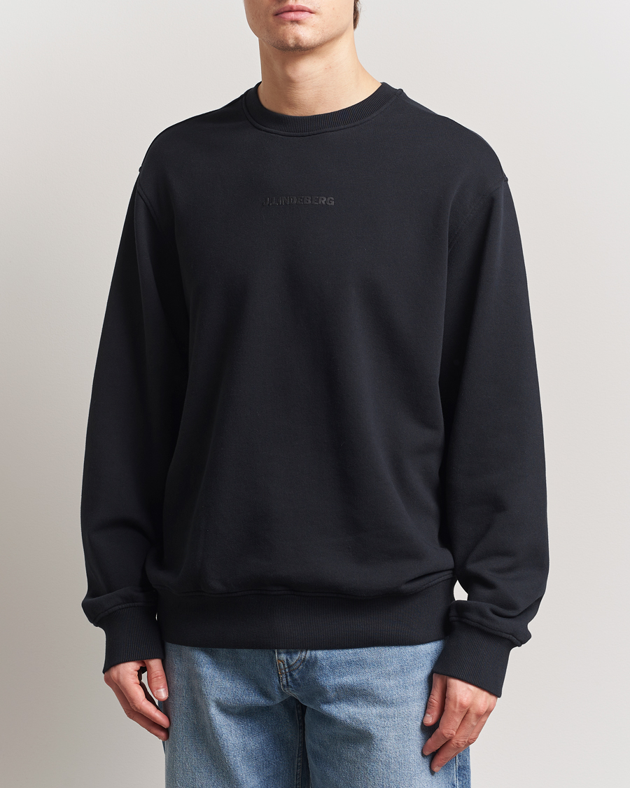 Herre | Gensere | J.Lindeberg | Callan Cotton Crew Neck Black