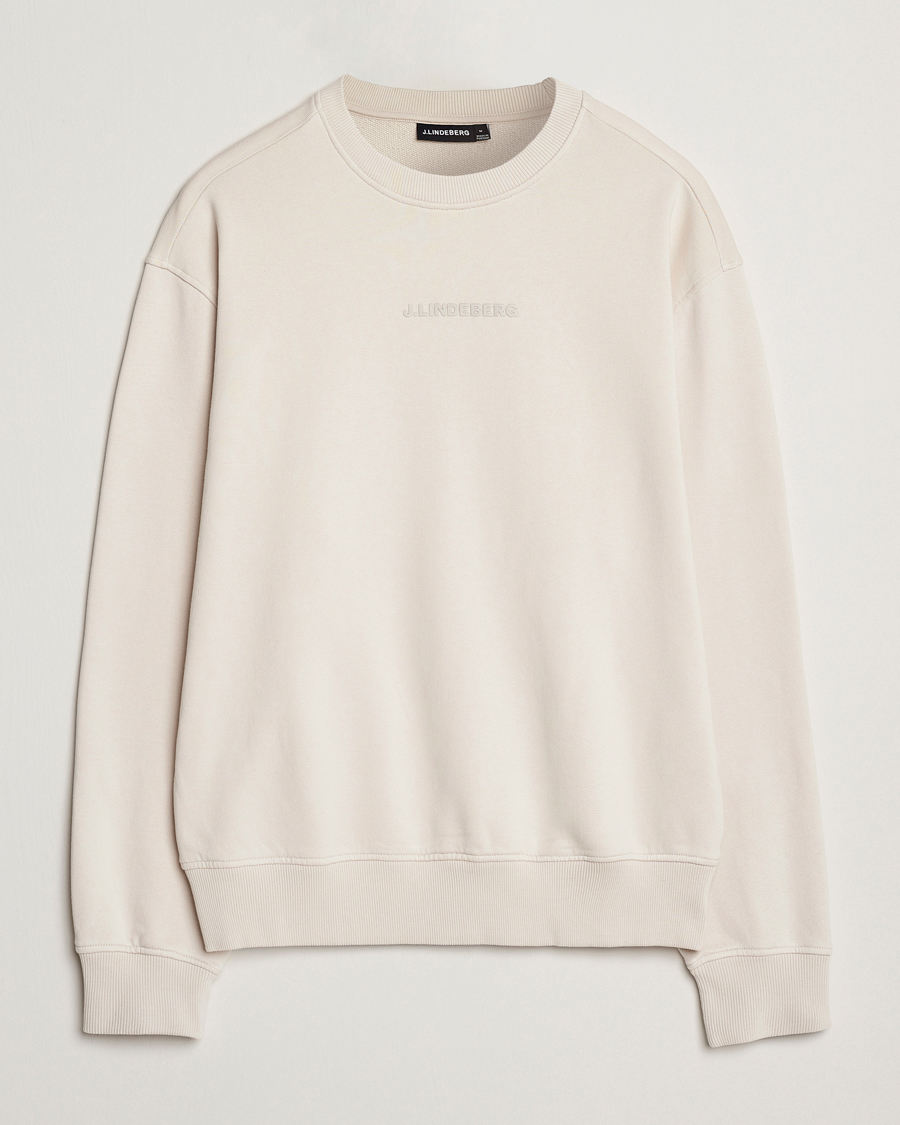 Herre | Gensere | J.Lindeberg | Callan Cotton Crew Neck Moonbeam