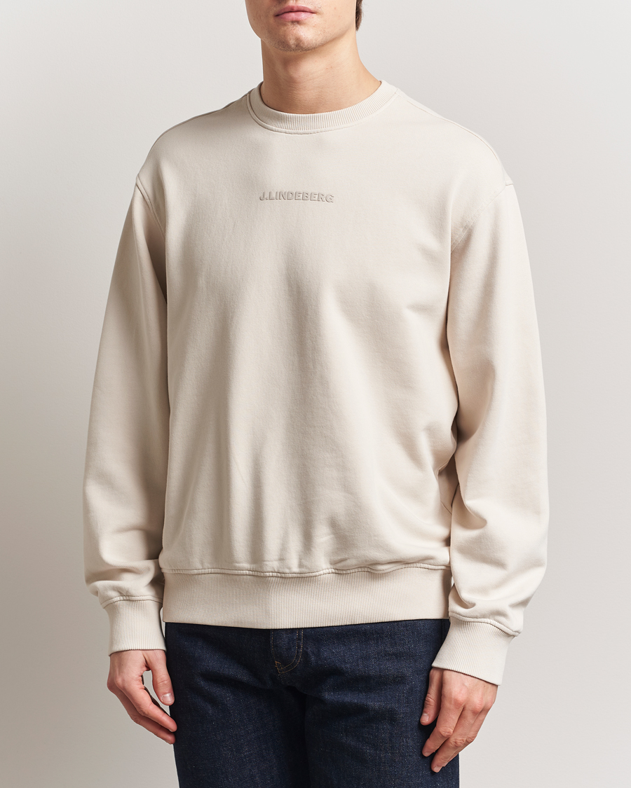 Herre | Gensere | J.Lindeberg | Callan Cotton Crew Neck Moonbeam
