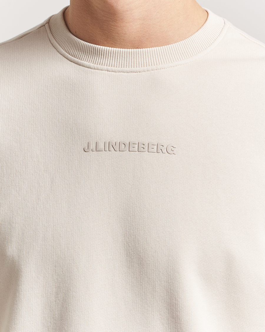 Herre | Gensere | J.Lindeberg | Callan Cotton Crew Neck Moonbeam