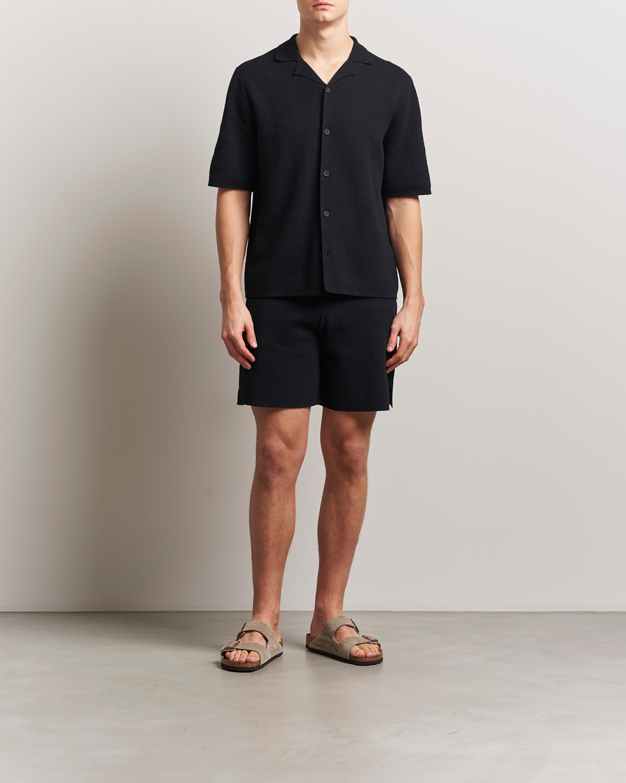 Herre | Skjorter | J.Lindeberg | Sal Knitted Boucle Shirt Black