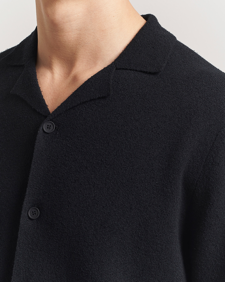 Herre | Skjorter | J.Lindeberg | Sal Knitted Boucle Shirt Black