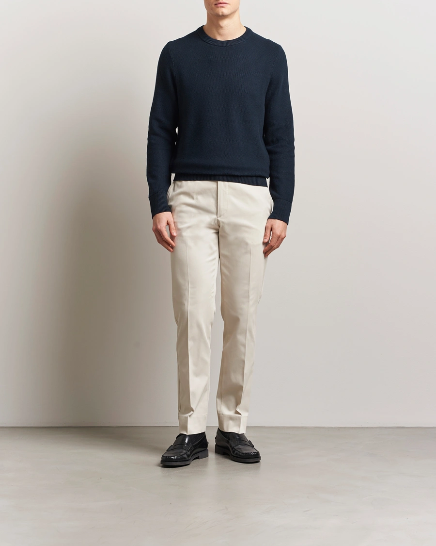 Herre | Gensere | J.Lindeberg | Arthur Organic Cotton Knit Navy