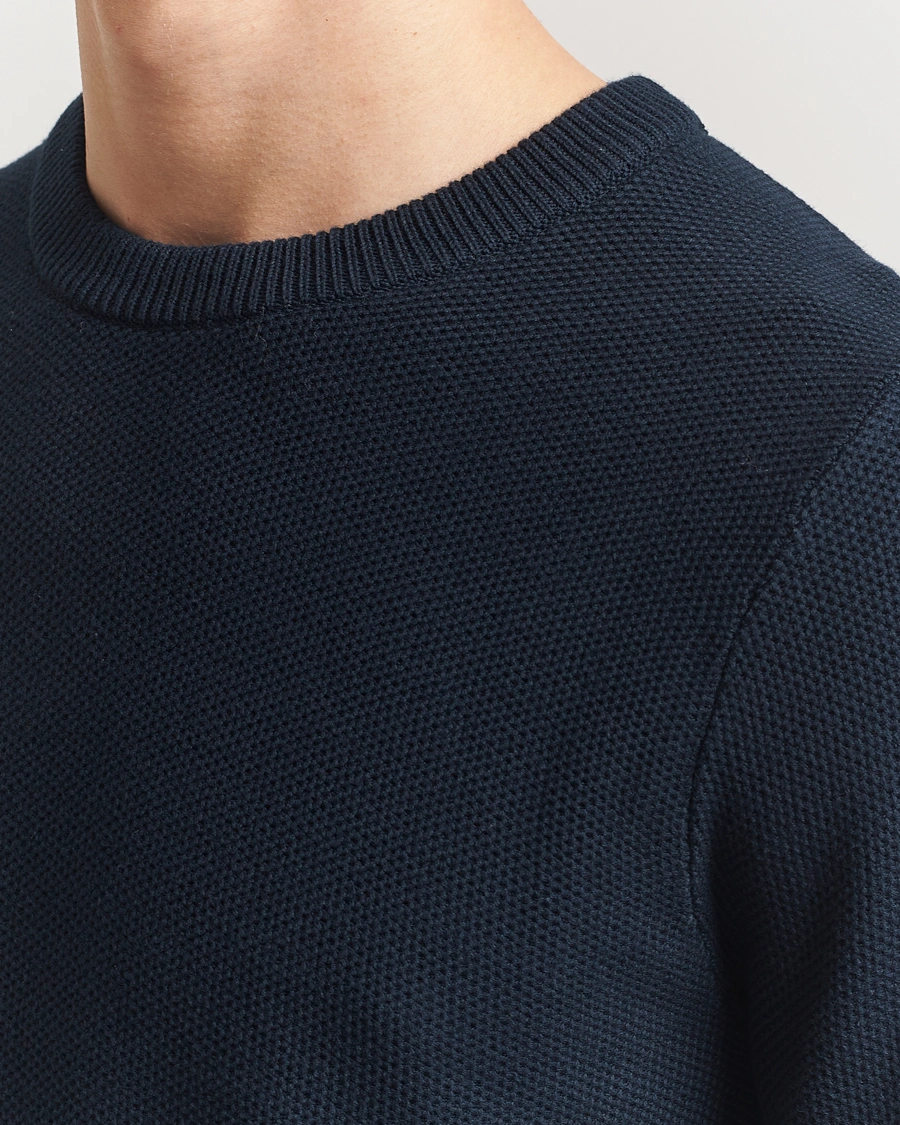 Herre | Gensere | J.Lindeberg | Arthur Organic Cotton Knit Navy