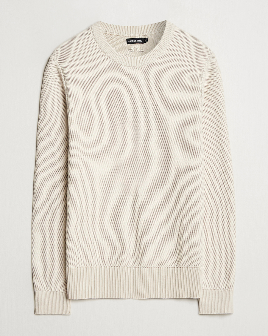 Herre | Gensere | J.Lindeberg | Arthur Organic Cotton Knit Moonbeam