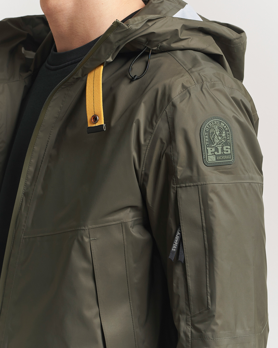 Herre | Jakker | Parajumpers | Aso Rain Hooded Jacket Dark Mud