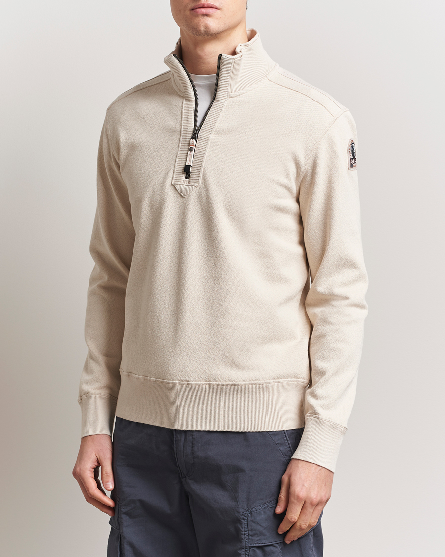 Herre | Gensere | Parajumpers | Lenard Groundfield Half Zip Antique White