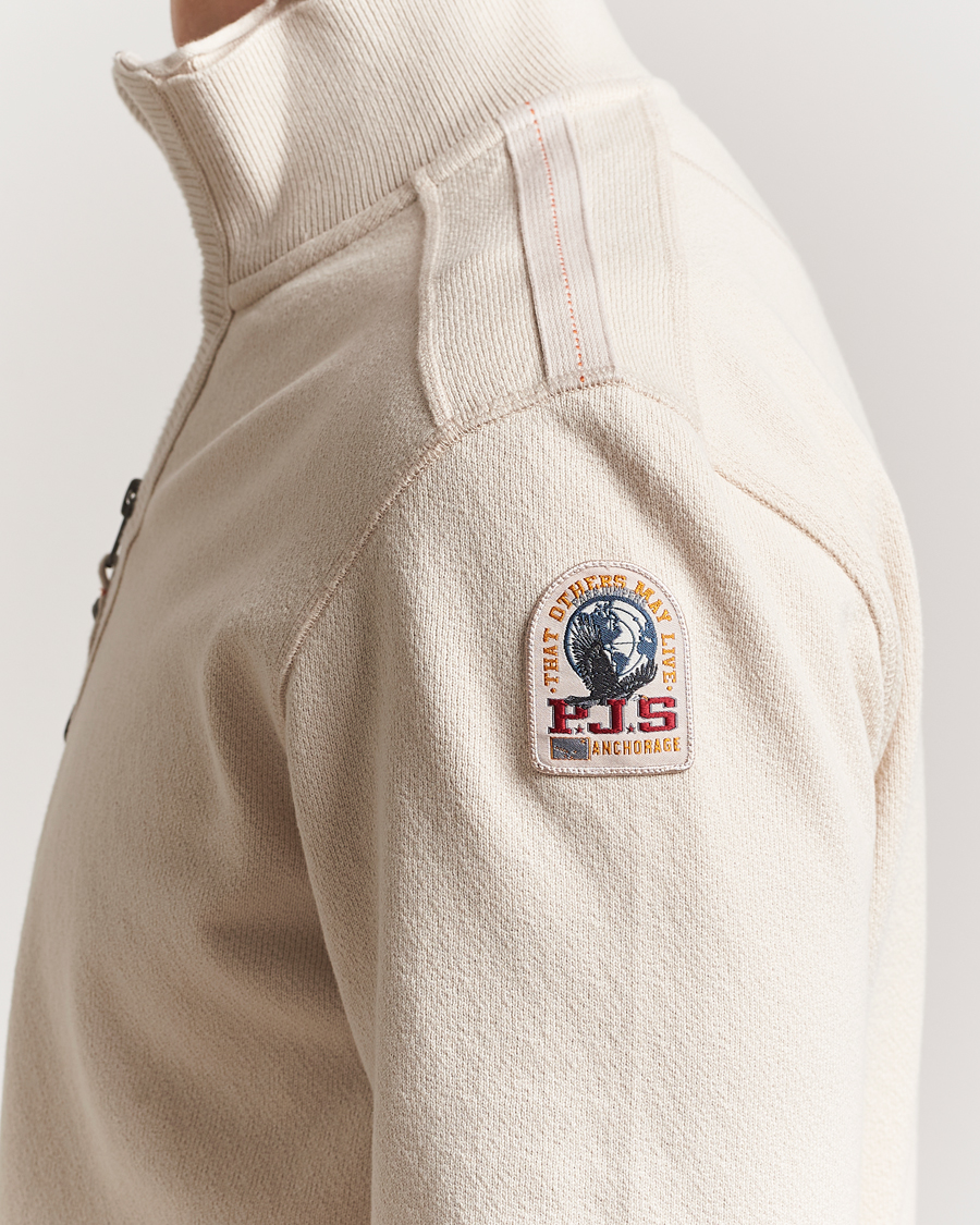 Herre | Gensere | Parajumpers | Lenard Groundfield Half Zip Antique White