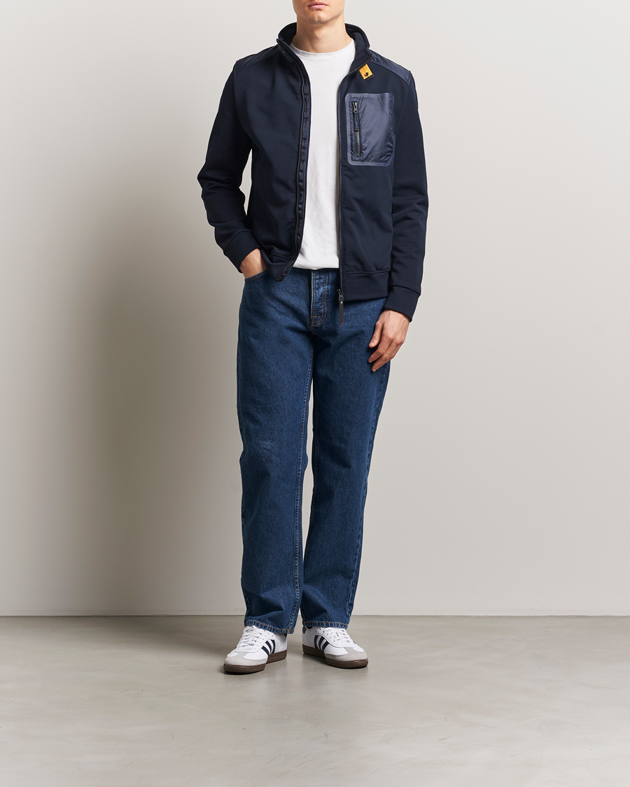 Herre | Jakker | Parajumpers | London Hybrid Fleece Jacket Blue Navy