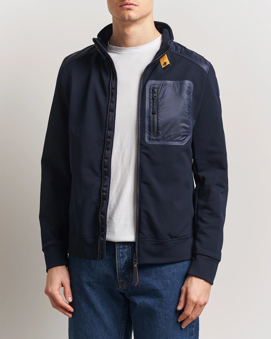 Herre | Jakker | Parajumpers | London Hybrid Fleece Jacket Blue Navy