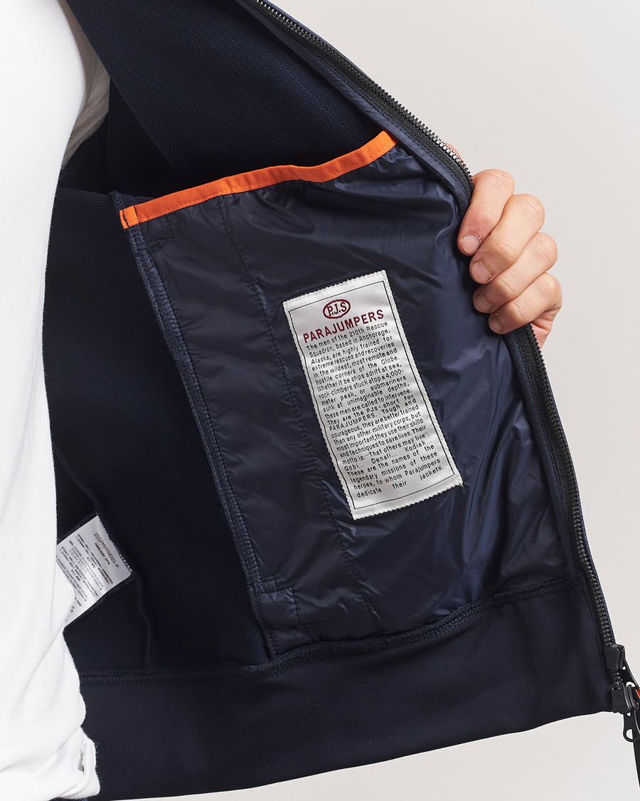 Herre | Jakker | Parajumpers | London Hybrid Fleece Jacket Blue Navy