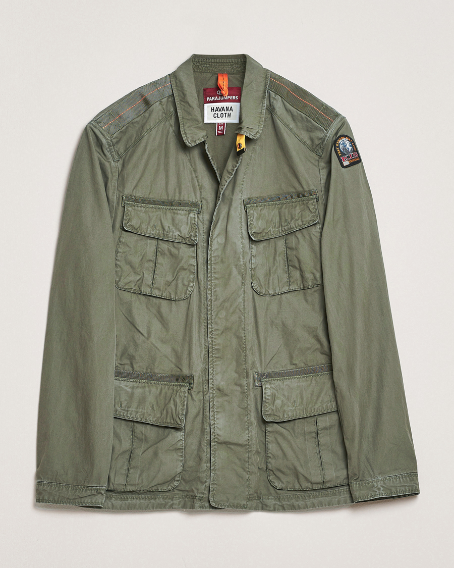 Herre | Jakker | Parajumpers | Oswin Havana Cloth Shirt Jacket Thyme Green