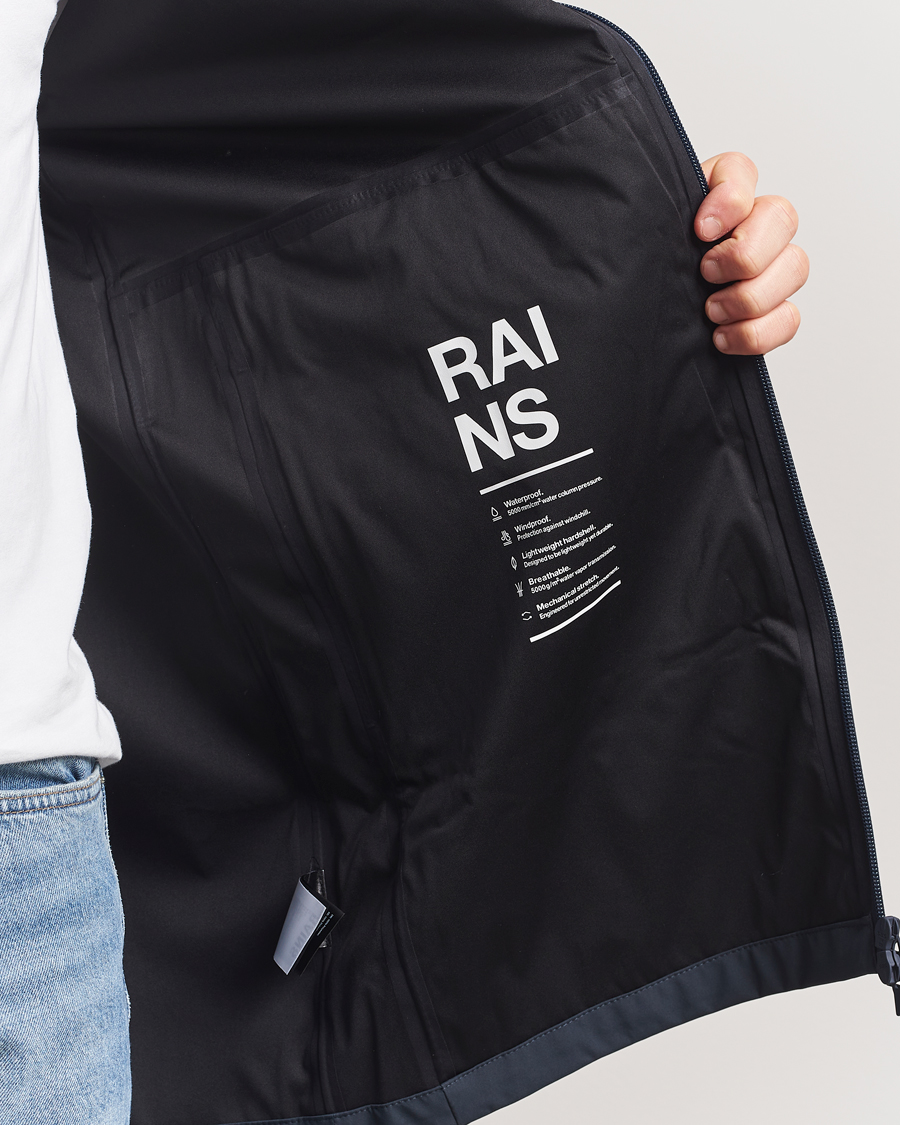 Herre | Jakker | RAINS | Suva Hooded Waterproof Long Jacket Navy