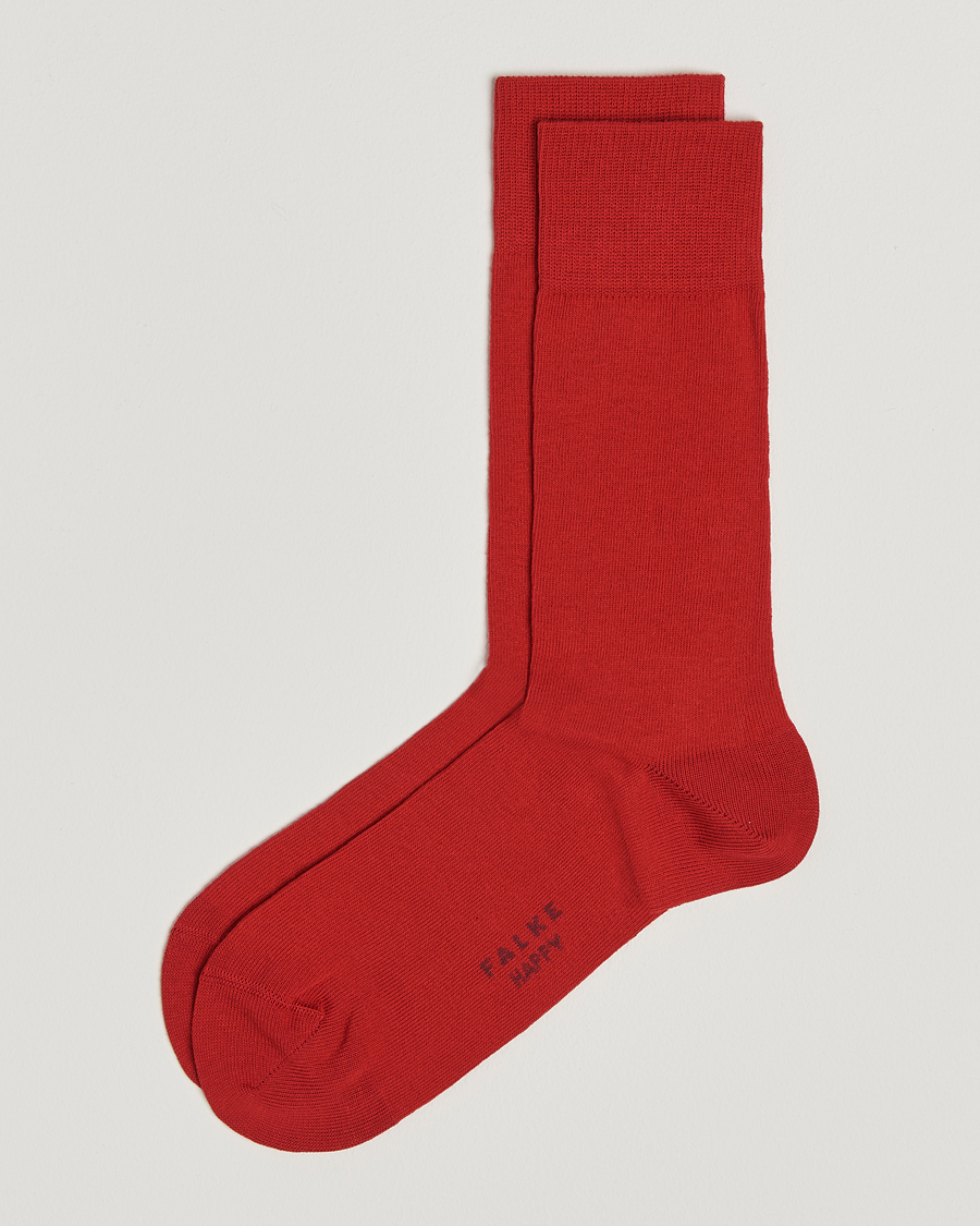 Herre | Undertøy | Falke | Happy 2-Pack Cotton Socks Scarlet