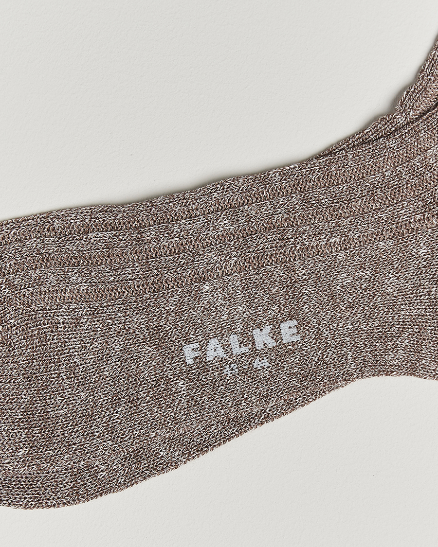 Herre | Undertøy | Falke | Bay Linen/Cotton Rib Sock Milkshake