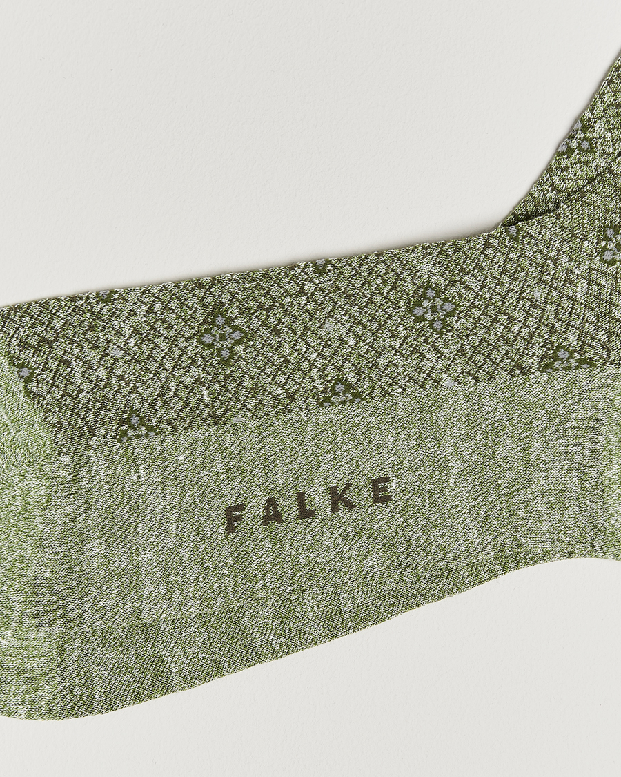 Herre | Undertøy | Falke | Mosaic Linen/Cotton Sock Kristall