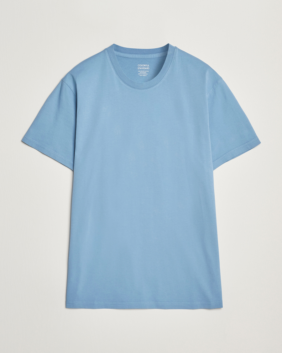 Herre | T-Shirts | Colorful Standard | Classic Organic T-Shirt Seaside Blue