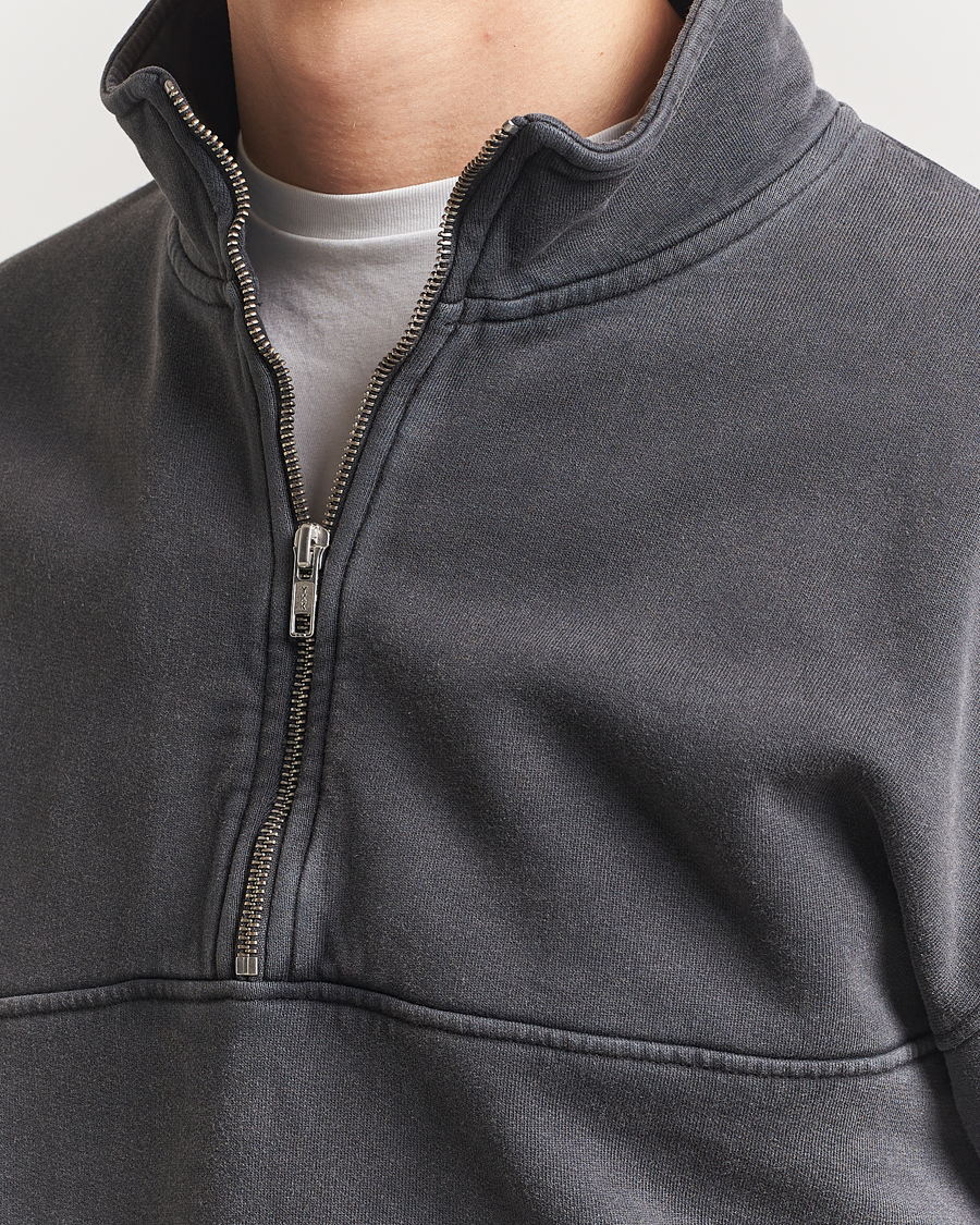Herre | Gensere | Colorful Standard | Classic Organic Half-Zip Faded Black