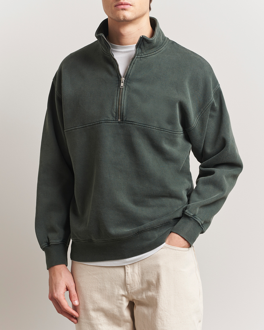 Herre | Gensere | Colorful Standard | Classic Organic Half-Zip Midnight Forest