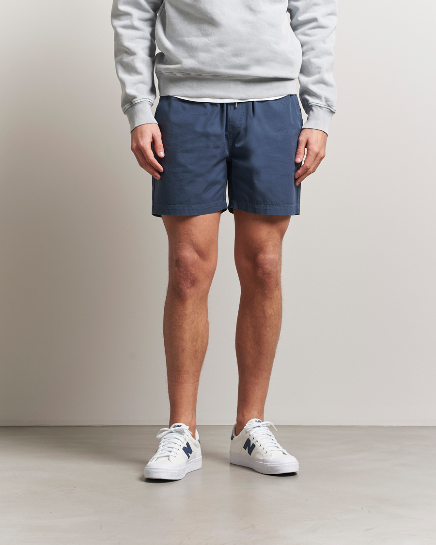 Herre | Shorts | Colorful Standard | Classic Organic Twill Drawstring Shorts Petrol Blue