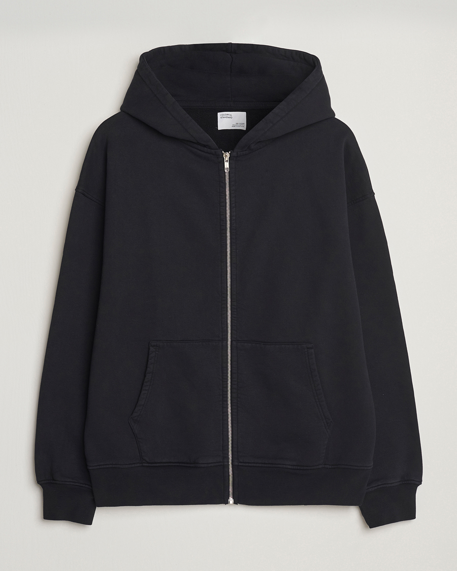 Herre | Gensere | Colorful Standard | Organic Full Zip Hoodie Deep Black