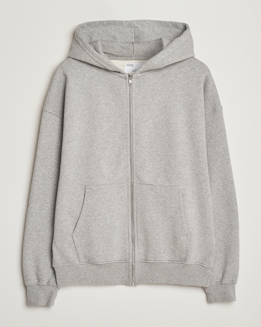 Herre | Gensere | Colorful Standard | Organic Full Zip Hoodie Heather Grey