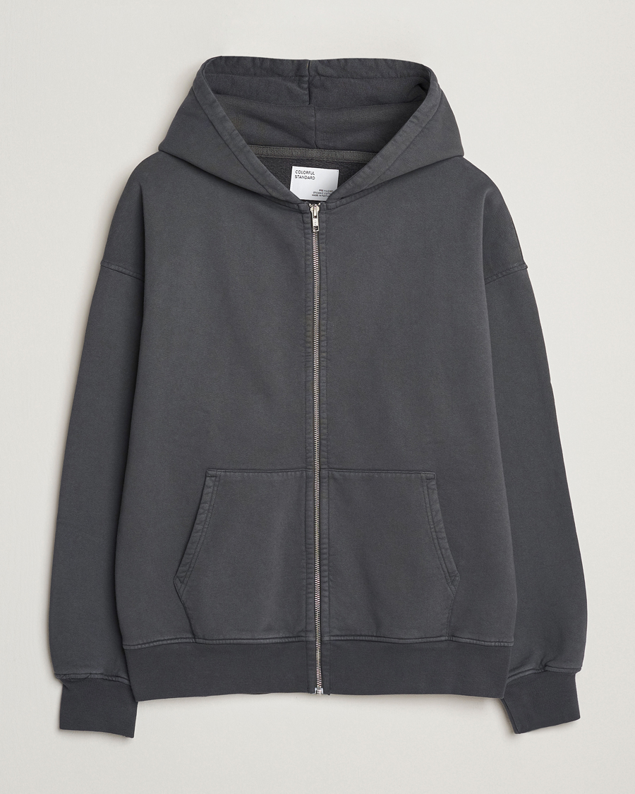 Herre | Gensere | Colorful Standard | Organic Full Zip Hoodie Lava Grey