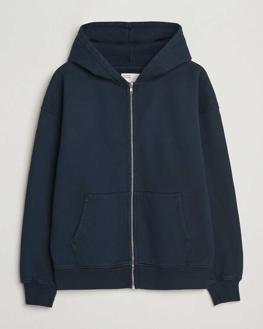 Herre | Gensere | Colorful Standard | Classic Organic Full Zip Hoodie Navy Blue