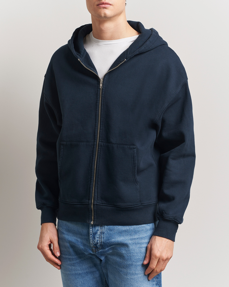 Herre | Gensere | Colorful Standard | Organic Full Zip Hoodie Navy Blue