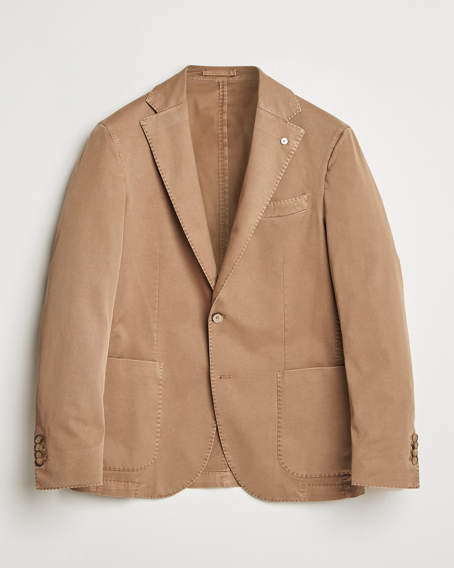 Herre | Dressjakker | L.B.M. 1911 | Jack Regular Fit Cotton Stretch Blazer Taupe