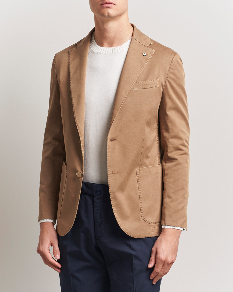 Herre | Dressjakker | L.B.M. 1911 | Jack Regular Fit Cotton Stretch Blazer Taupe