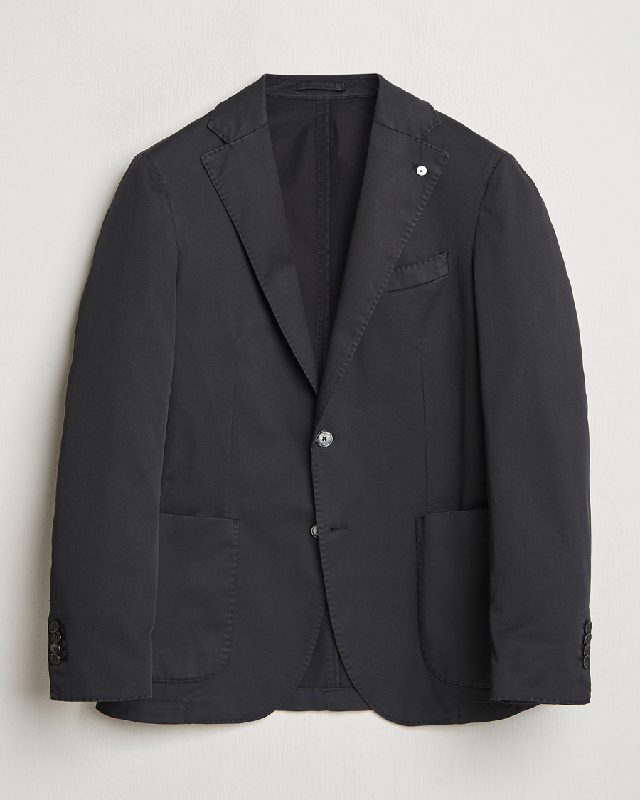 Herre | Dressjakker | L.B.M. 1911 | Jack Regular Fit Cotton Stretch Blazer Black
