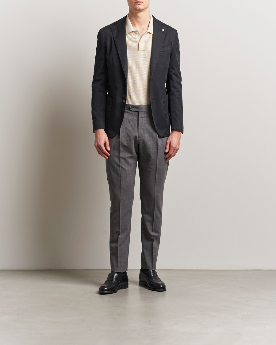 Herre | Dressjakker | L.B.M. 1911 | Jack Regular Fit Cotton Stretch Blazer Black