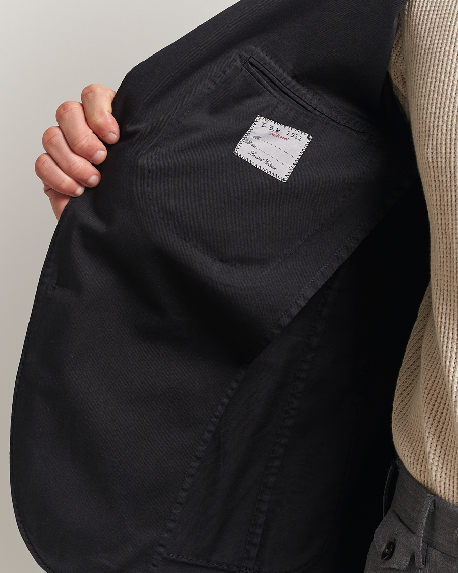 Herre | Dressjakker | L.B.M. 1911 | Jack Regular Fit Cotton Stretch Blazer Black