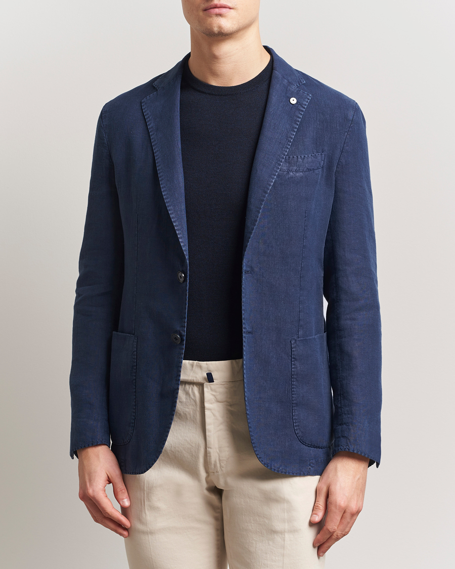 Herre | Dressjakker | L.B.M. 1911 | Jack Regular Fit Linen Blazer Navy