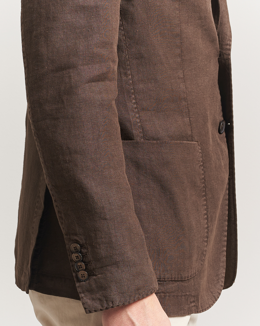 Herre | Dressjakker | L.B.M. 1911 | Jack Regular Fit Linen Blazer Dark Brown