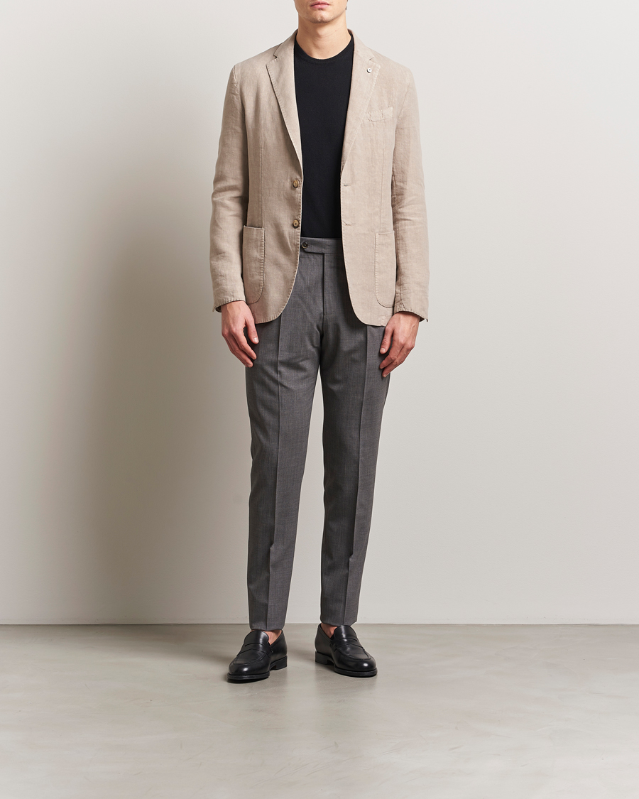 Herre | Dressjakker | L.B.M. 1911 | Jack Regular Fit Linen Blazer Beige