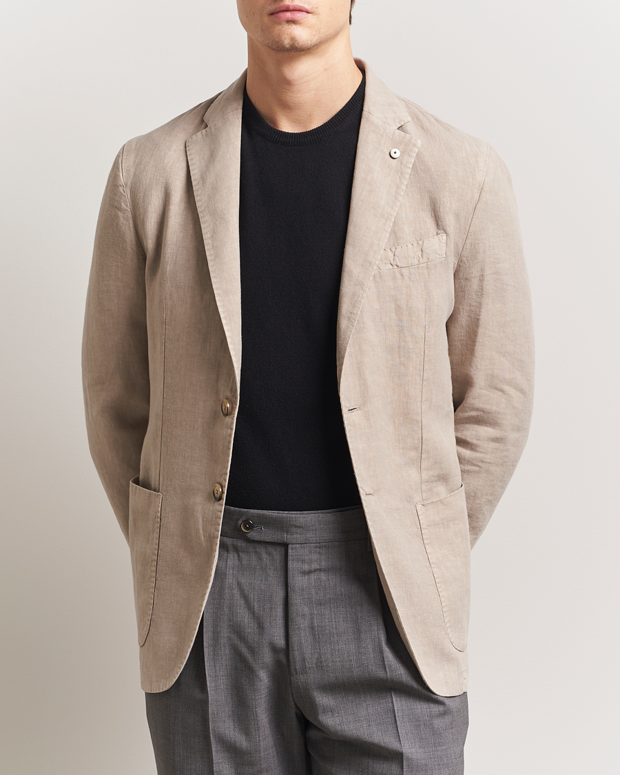Herre | Dressjakker | L.B.M. 1911 | Jack Regular Fit Linen Blazer Beige