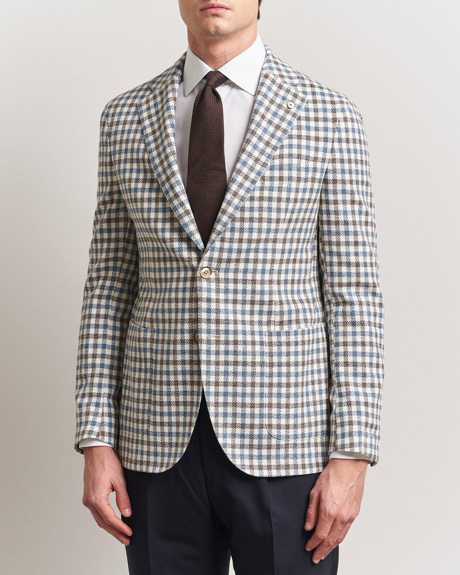 Herre | Dressjakker | L.B.M. 1911 | Jack Regular Fit Checked Blazer Blue/Brown