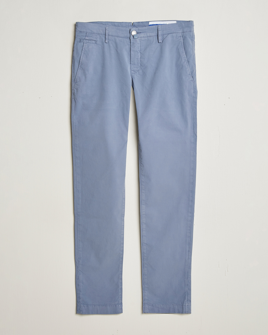 Herre | Bukser | Jacob Cohën | Bobby Cotton Gabardine Chinos Azure