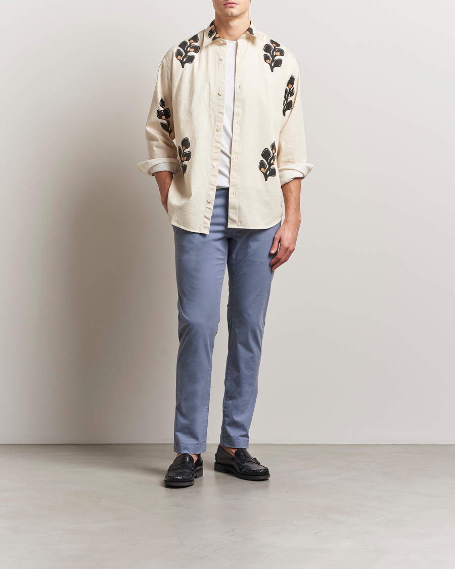 Herre | Bukser | Jacob Cohën | Bobby Cotton Gabardine Chinos Azure